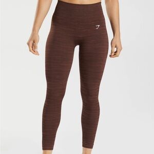Gymshark Archive Brown/Cherry Brown Adapt MARL seamless leggings :)